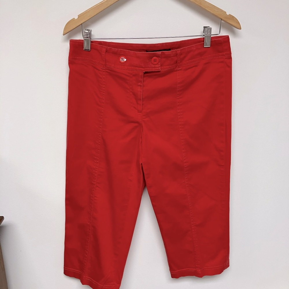 Dalia Collection Petite, crop pants, red, 8P